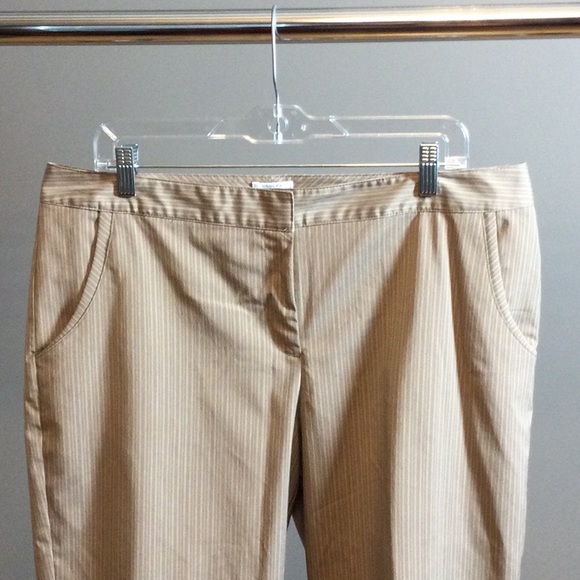 14 Izod tan striped activity Capri pants - Picture 6 of 16